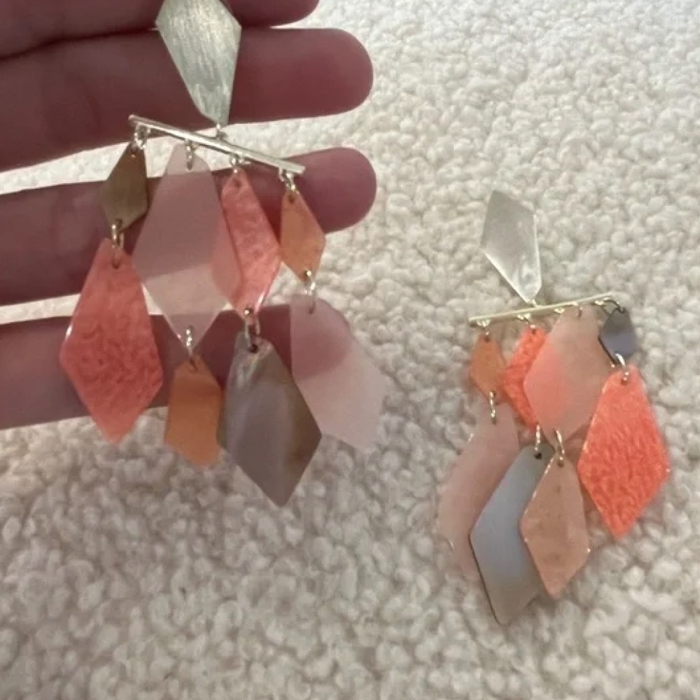 Kendra Scott Coral Tiered Earrings